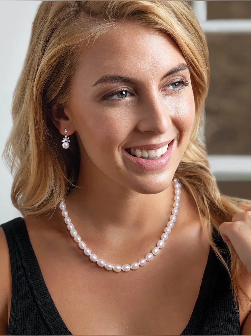 NWT PEARL-LANG Pearl Necklace Elegant Oval
